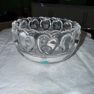 Tiffany & Co. Crystal Apple Pattern 5" Candy Bowl